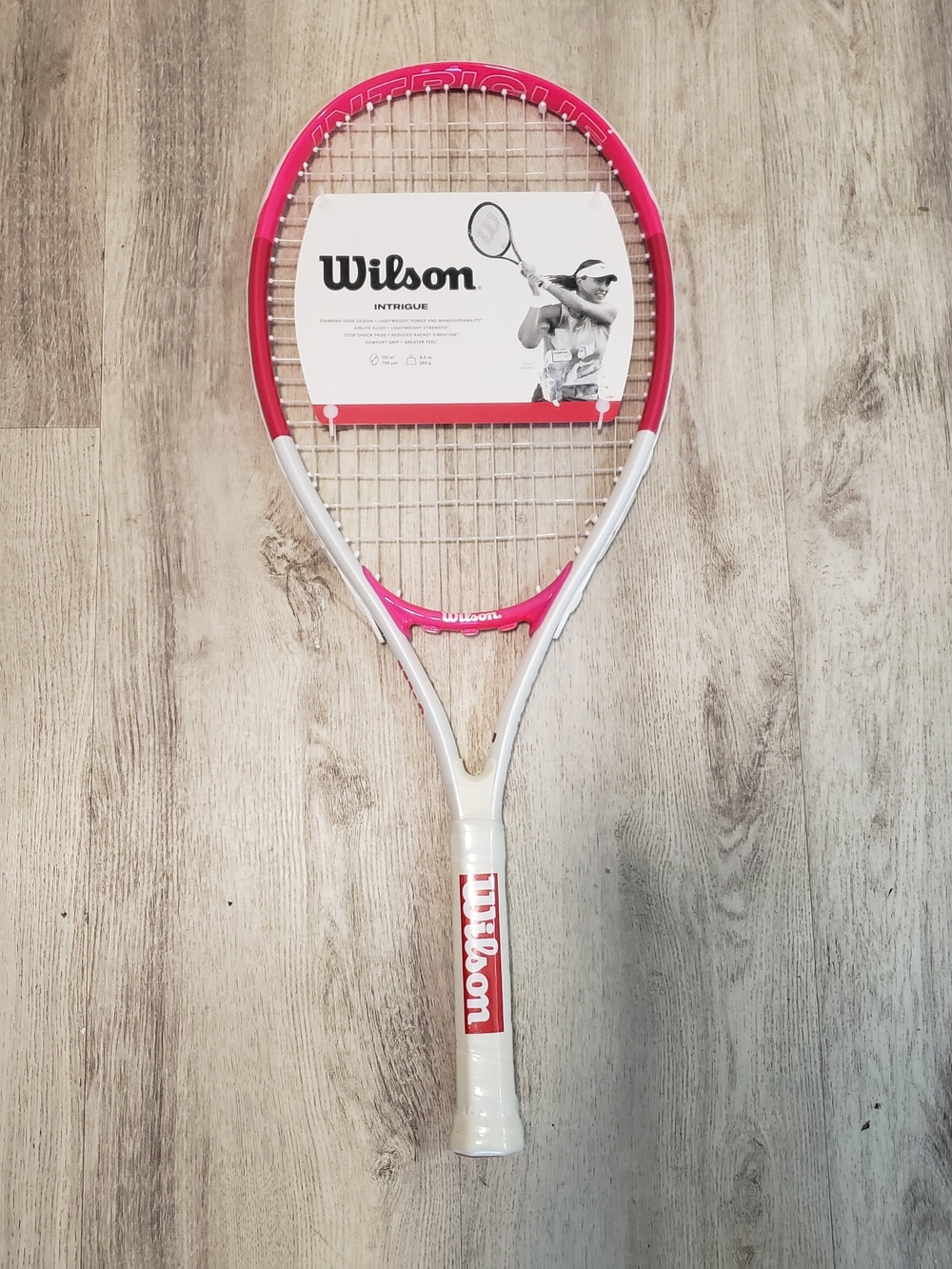 Wilson Intrigue Tennis Racket — Pink and White Accents